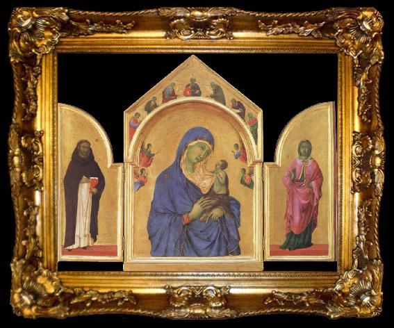 framed  Duccio di Buoninsegna The Virgin Mary and angel predictor,Saint, ta009-2